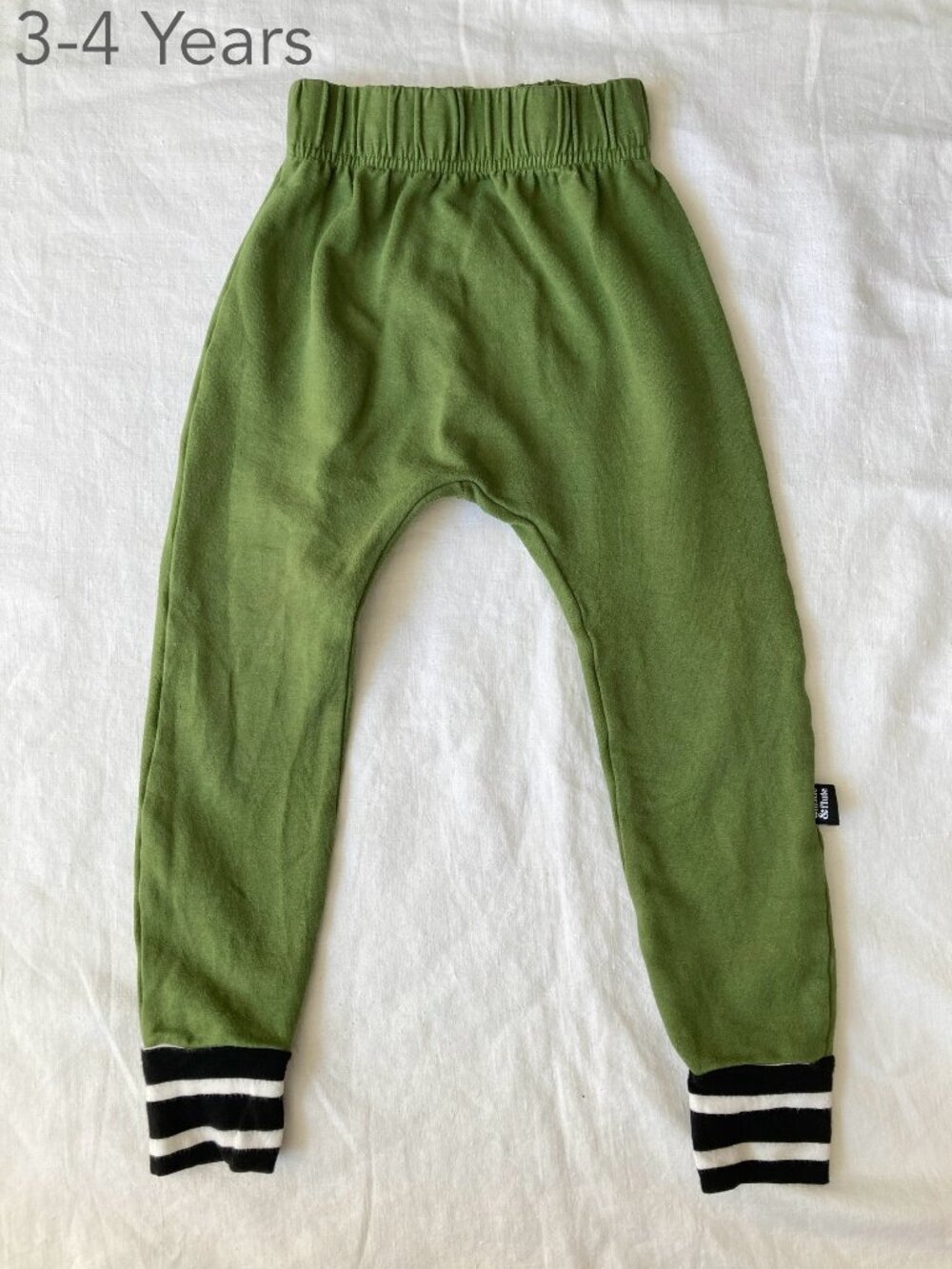 🪴5/$30 Whistle & Flute 3-4 Years Toddler Unisex Green Stripe Stretch Pants